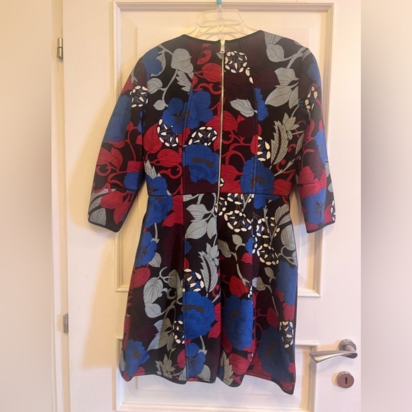 MaxMara Red and Blue Midi Dress - Picture 7 of 8